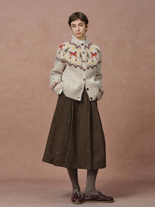 一店k （绝绝子！6种纱线混纺！）羊驼毛/绵羊毛/马海毛纱线交织混纺！马年穿小马！能穿三季的漂亮毛衣！杨丞琳同款！Fab新款费尔岛毛衣针织开衫 商品图6