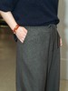 一周发货【垂顺感阔腿裤】【可备注裁剪】毛呢立体，垂顺度很好！深灰色&咖色，后腰松紧，材质40%绵羊毛，60%聚酯纤维，内层有内衬 商品缩略图5