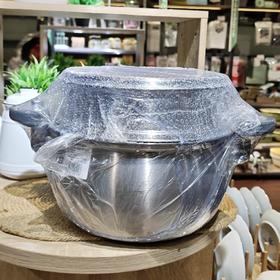 CK-3005不锈钢316微压汤锅+蒸格26cm