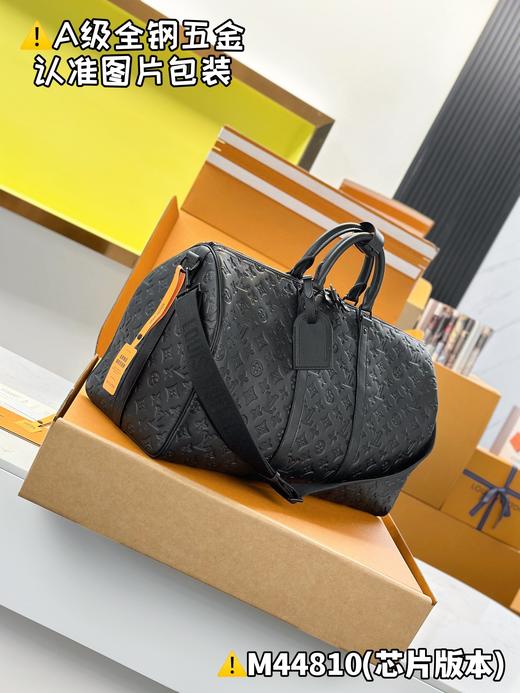 驴家 keepall 50 BANDOULIÈRE旅行袋 黑色压花 M44810（JPH） 商品图8