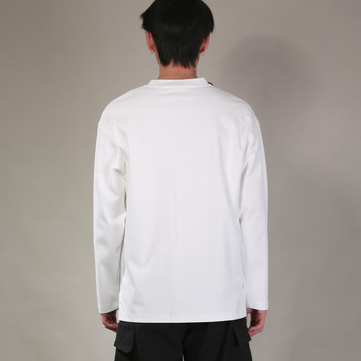 DRONKOO 2026 圆领侧开衩净版长袖中厚T恤 商品图4