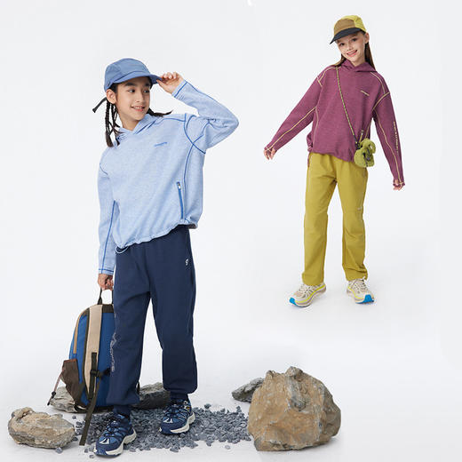 onmygame【动感花纱纤维】儿童男孩女孩连帽卫衣防风保暖24秋新款 商品图2