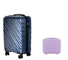 【加赠品】CROWN皇冠拉杆箱CF2017H蓝金20寸 商品图4