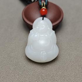 精品！新疆和田玉且末料羊脂玉饱满弥勒佛 126-3