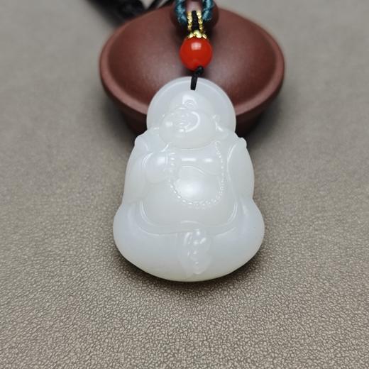 精品！新疆和田玉且末料羊脂玉饱满弥勒佛 126-3 商品图0