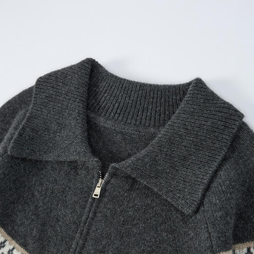 KINGDEER/KD 秋冬新款女式长袖翻领开衫羊绒衫L805618鹿王 商品图4