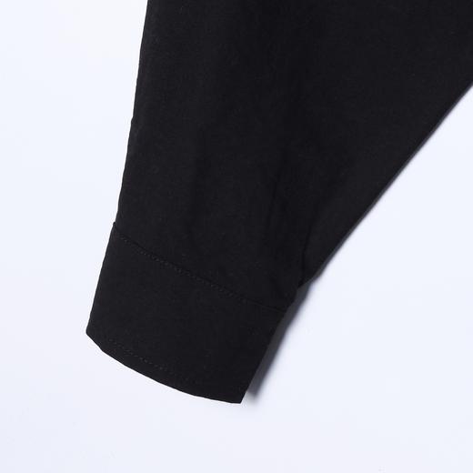 SDSA男士春夏新款痞帅男装时尚简约短款纯色长袖衬衫百搭宽松衬衣 商品图4