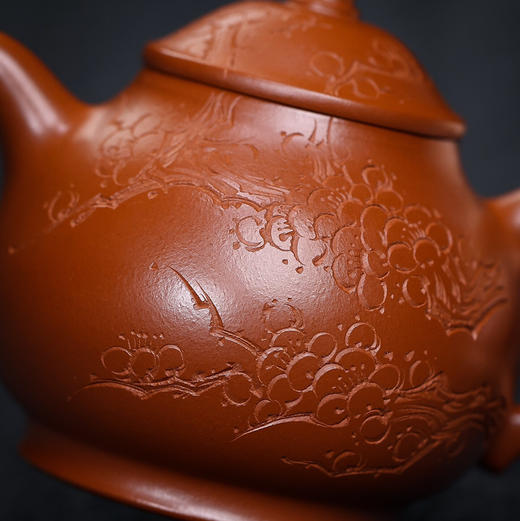 【青山特惠】宜兴 原矿大红袍 潘壶 手工紫砂壶.190cc.李杰 商品图3