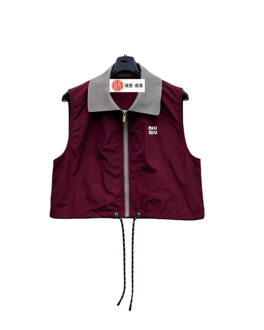 女款针织领短马甲背心ho017 商品图0