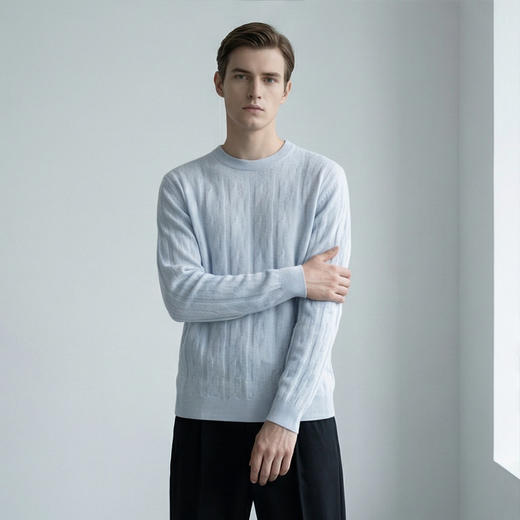 KINGDEER/KD 秋冬新款男式长袖羊绒衫L805687鹿王 商品图5