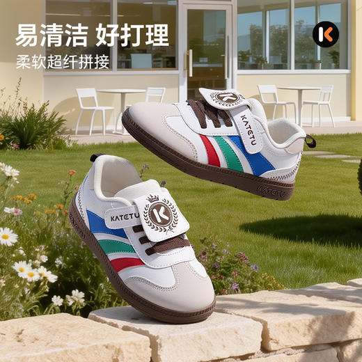 卡特兔童鞋儿童板鞋2026年春季新品儿童滑板鞋防滑耐磨透气跑步鞋 商品图2