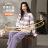 【M-2XL】【猫人】女士条纹半边绒家居服套装 商品缩略图2