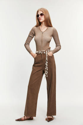 SAFICOO  时尚休闲 复古松弛牛仔直筒裤