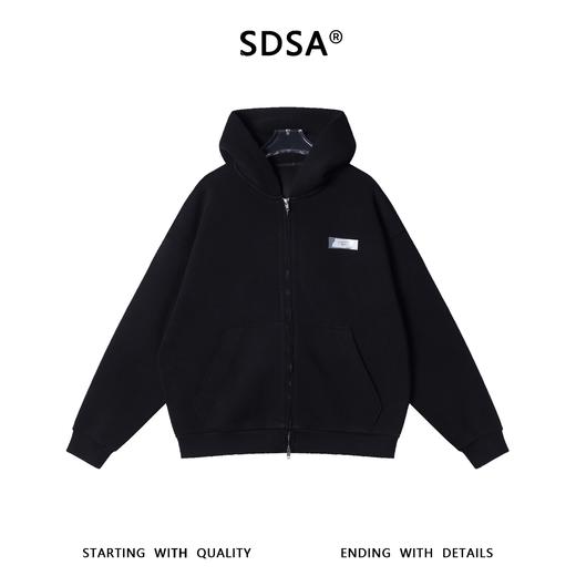 88168SDSA男士秋冬新款痞帅男装韩版简约胶带印花设计拉链连帽卫衣百搭 商品图1