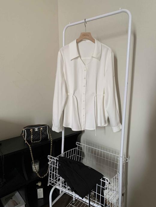 轻奢莱赛尔亚麻定制极简衬衫显瘦高级慵懒宽松上衣 商品图4