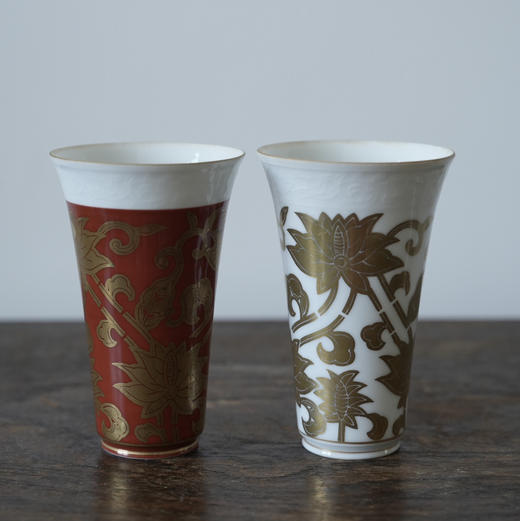 日本其泉描金对杯 X1497 商品图1