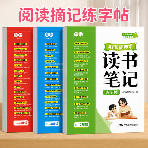 读书笔记练字帖1-6年级同步快乐读书吧作文素材积累+AI智能伴学 商品图4