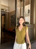 【绿萝】莱赛尔天丝设计感无袖百搭宽松休闲针织上衣 商品缩略图0