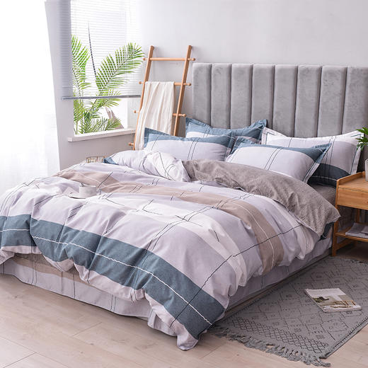 韵味江南四件套【悠梦嘉居韵味江南四件套床上用品印花套件双人200*230四件套1.5/1.8床通用时尚爆款磨毛活性印染，花香满园/思维空间/布拉格/美丽恋情】 商品图1