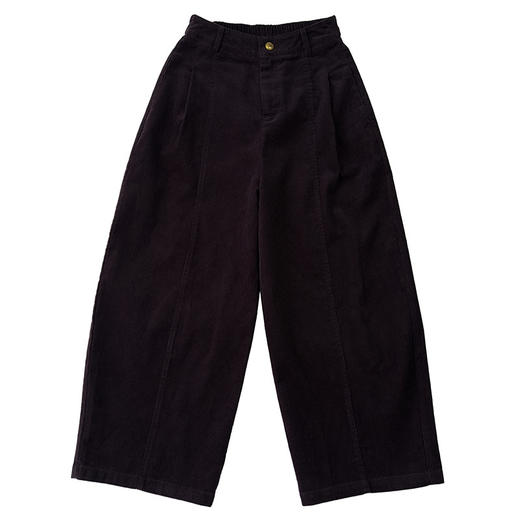 丁摩 灯芯绒休闲裤高腰显瘦直筒阔腿裤秋冬新款长裤5ZF-59106 商品图4