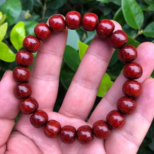 【青山特惠】10*11mm21颗5星180度龙鳞 小叶紫檀手串 t10 商品图0