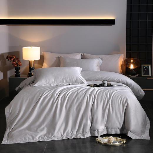 100支双股高定提花四件套【悠梦嘉居100支双股高定提花四件套，三色】 商品图6