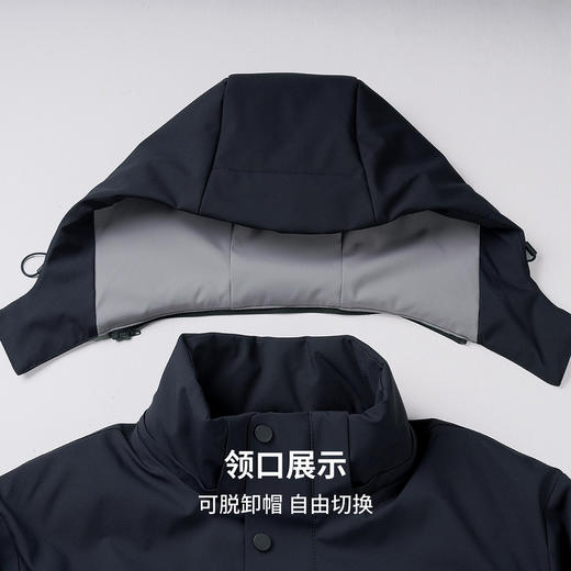 【白鸭绒】圣得西2026年春季男士可拆卸帽羽绒服拒挺有型保暖外套 商品图6