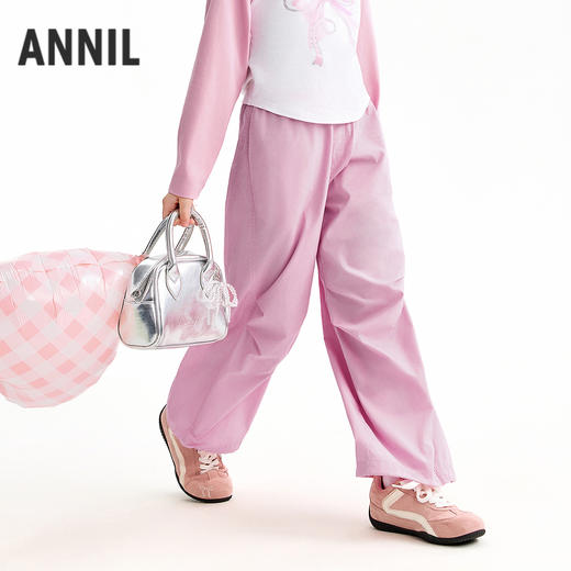 【实体店同款】女童全腰梭织裤春季新款安奈儿童装AG616116 商品图1