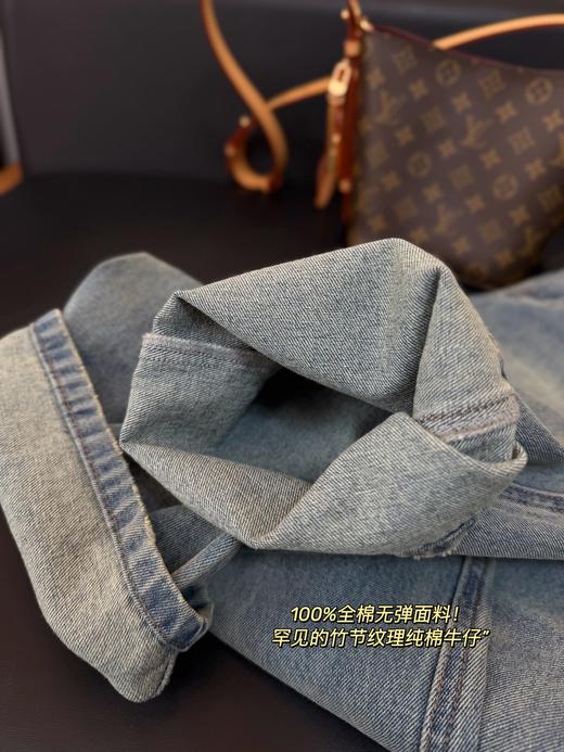 一店k （重工水洗！罕见竹节纹理纯棉牛仔！）这条弯刀裤的设计真的爱死了！好绝的版型！不愧是M0C0的年度神裤！腿型不满意的姐妹闭眼冲！焊在腿上的怀旧风弯刀牛仔裤 商品图14