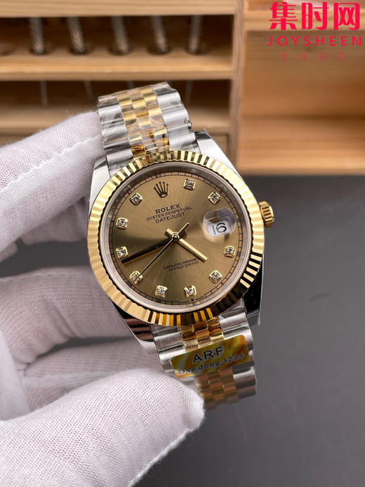 ARF劳力士日志型36mm 间金金盘 丹东3235机 五珠链 904L钢 男士腕表 商品图0