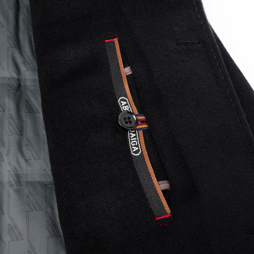 【含绵羊毛&鹅绒】圣得西26年春季男士羽绒大衣时尚翻领毛呢大衣 商品图13