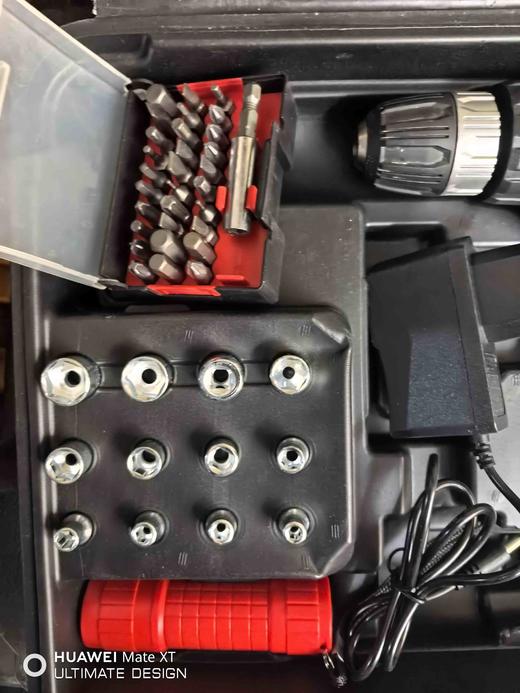 【货号05825】库存处理12V双速锂电钻机头套装工具不含电池手动工具套装钻头批头 商品图2