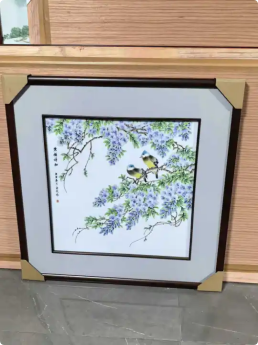 水点紫藤瓷板画系列