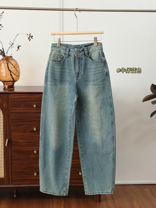 一店k （重工水洗！罕见竹节纹理纯棉牛仔！）这条弯刀裤的设计真的爱死了！好绝的版型！不愧是M0C0的年度神裤！腿型不满意的姐妹闭眼冲！焊在腿上的怀旧风弯刀牛仔裤 商品图10