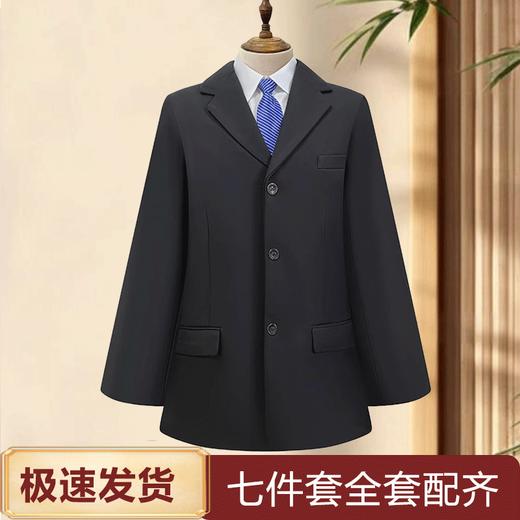 高档寿衣男士西装款弹力棉寿衣全套 商品图0