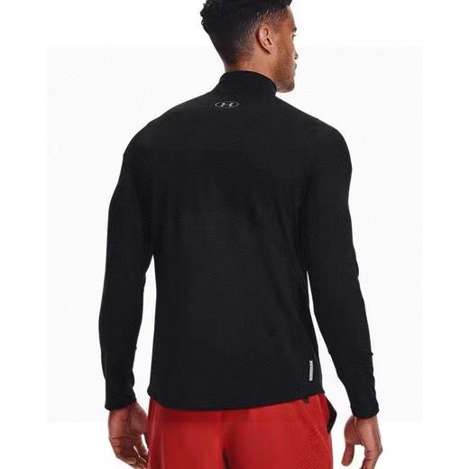 长袖T恤衫 磨毛保暖上衣 春季秋冬季男子半高领长袖训练健身运动紧身衣， 商品图1