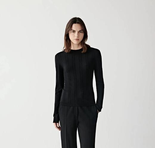 人手推荐  纯元  ic超细支羊毛打底衫 圆领坑条  超百搭！ 商品图1