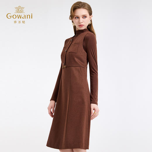 乔万尼秋冬格调氛围感无袖收腰背心连衣裙ED4E750 商品图1