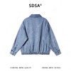 SDSA男士春夏新款痞帅男装韩版拼接翻领牛仔夹克外套百搭宽松休闲 商品缩略图5