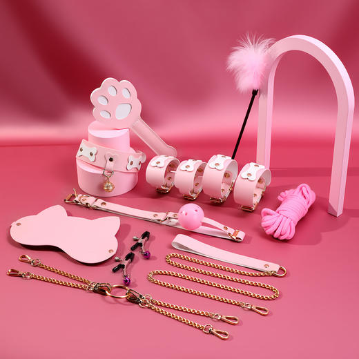 【情趣用品】谜姬 SM捆绑双面套装粉白骨头款【控价产品，先联系负责人备案，再申请白名单】 商品图7