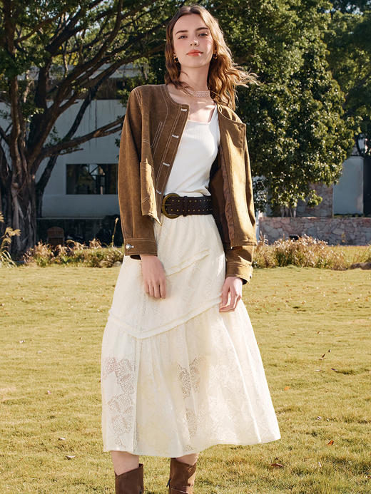 【百图lulu定制】【维多利亚半裙】法式复古蕾丝镂空半身裙 商品图9