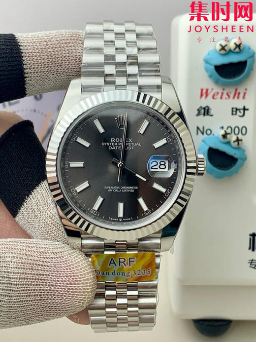 ARF劳力士日志型41mm 水泥灰 灰盘 丹东3235机 五珠链 904L钢 男士腕表 商品图0