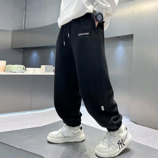 童装男童卫裤春秋潮牌高街儿童百搭休闲裤少年直筒运动阔腿裤120-170 商品图3