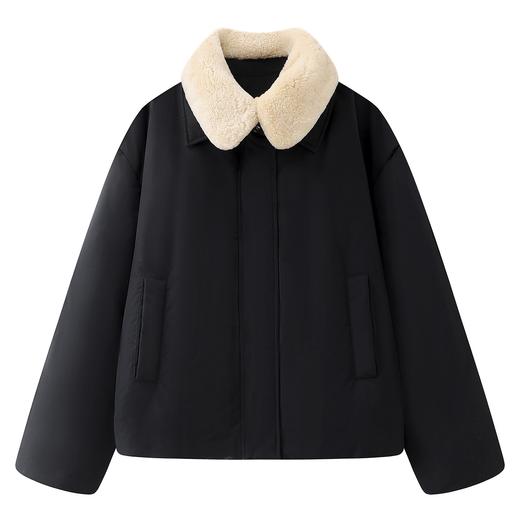 【来点不一样的】冬季年度最爱！可拆卸毛领！柜3200+！2026防泼水翻领短款夹克羽绒服 商品图2