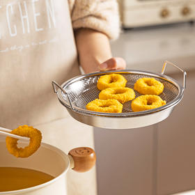 摩登主妇304不锈钢沥油盘滤油盘漏网架家用餐具蒸盘碟子炸物盘子