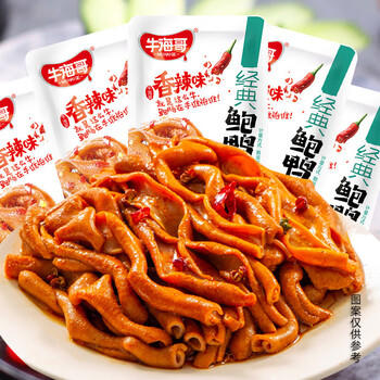 牛海哥 秘卤鸭肠 混合味35包 多种口味送礼礼包 秘卤鸭肠即食休闲零食 /休闲食品 /肉类零食 /鸭肉类 商品图1