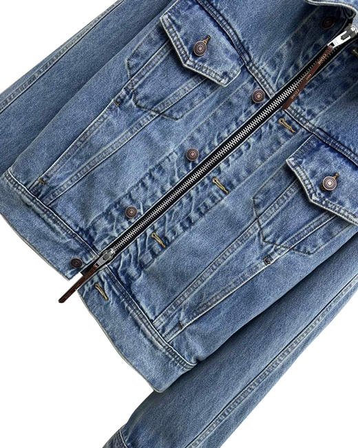 女款拉链牛仔外套la008 商品图2