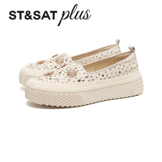 星期六26春新款立体珠花厚底渔夫鞋SSE1111162 商品图6