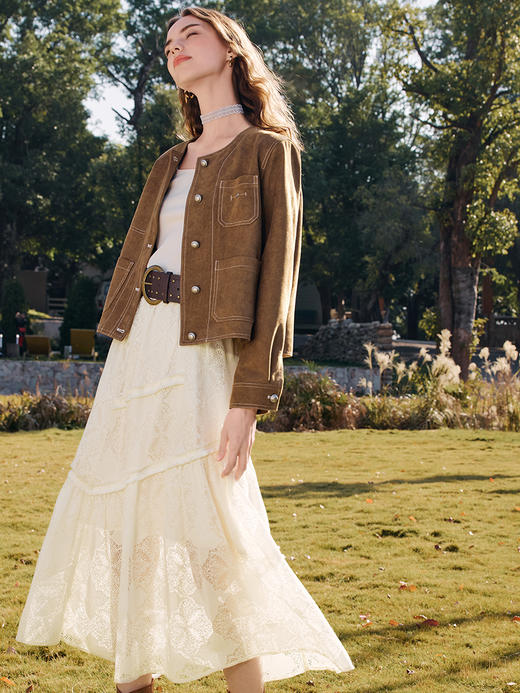 【百图lulu定制】【维多利亚半裙】法式复古蕾丝镂空半身裙 商品图10