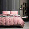 云柔素雅四件套【悠梦嘉居云柔素雅四件套床上用品印花套件双人200*230四件套1.5/1.8床通用纯色风，时尚简约，舒适柔软，紫/绿/粉】 商品缩略图0